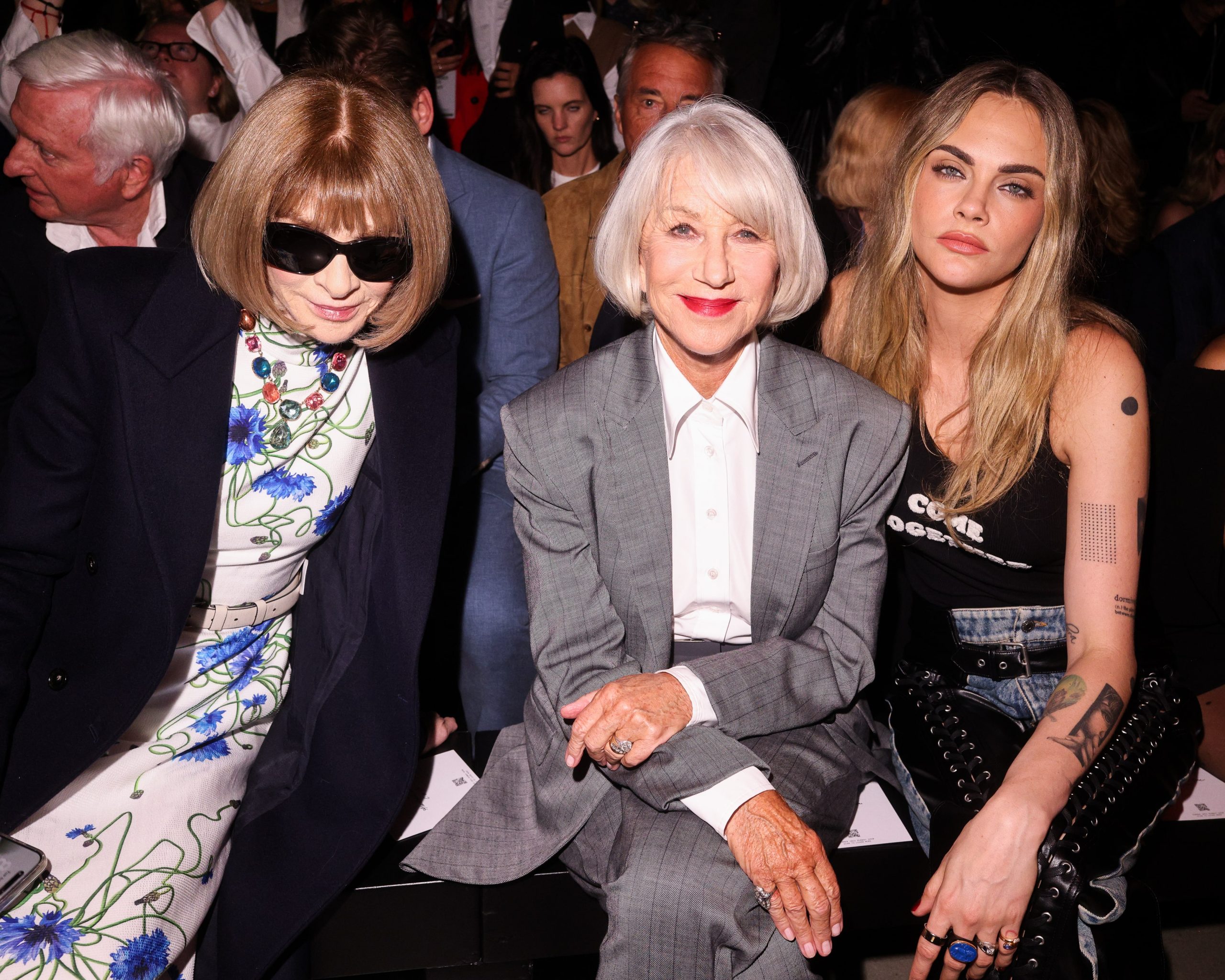 front row paris fashion week celebrity